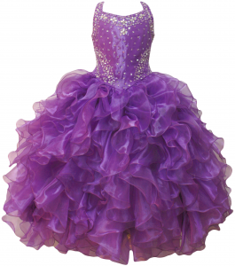 GIRLS RUFFLE DRESSES (PURPLE) 0515726